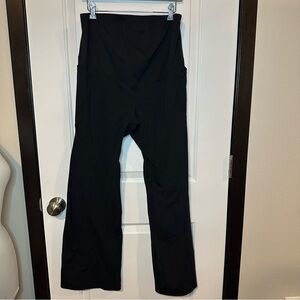 Black Maternity Over-Belly Yoga Pants | Women’s XL